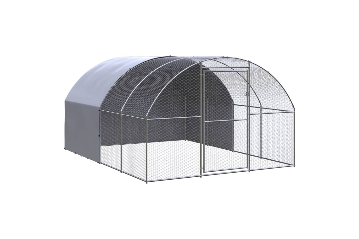 Vidaxl 3095473 Outdoor Chicken Coop 3x4x2 M Galvanised Steel
