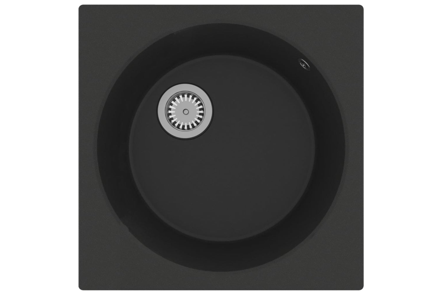 Vidaxl Kitchen Sink With Overflow Hole Black Granite