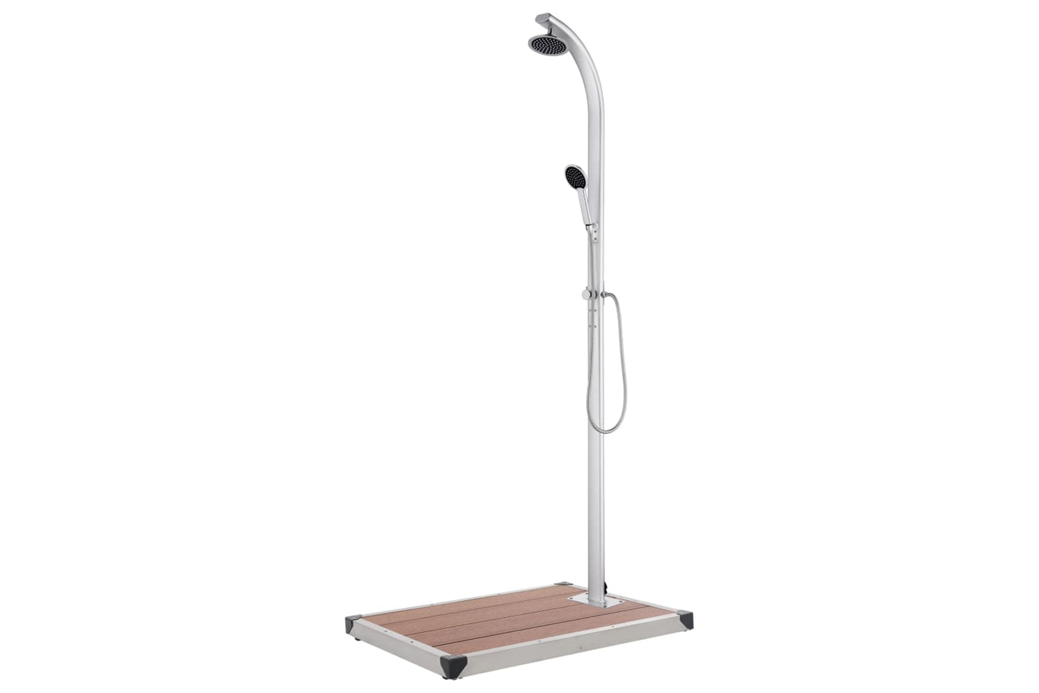 vidaXL 3070781 Garden Shower With Brown Base 220cm Aluminium