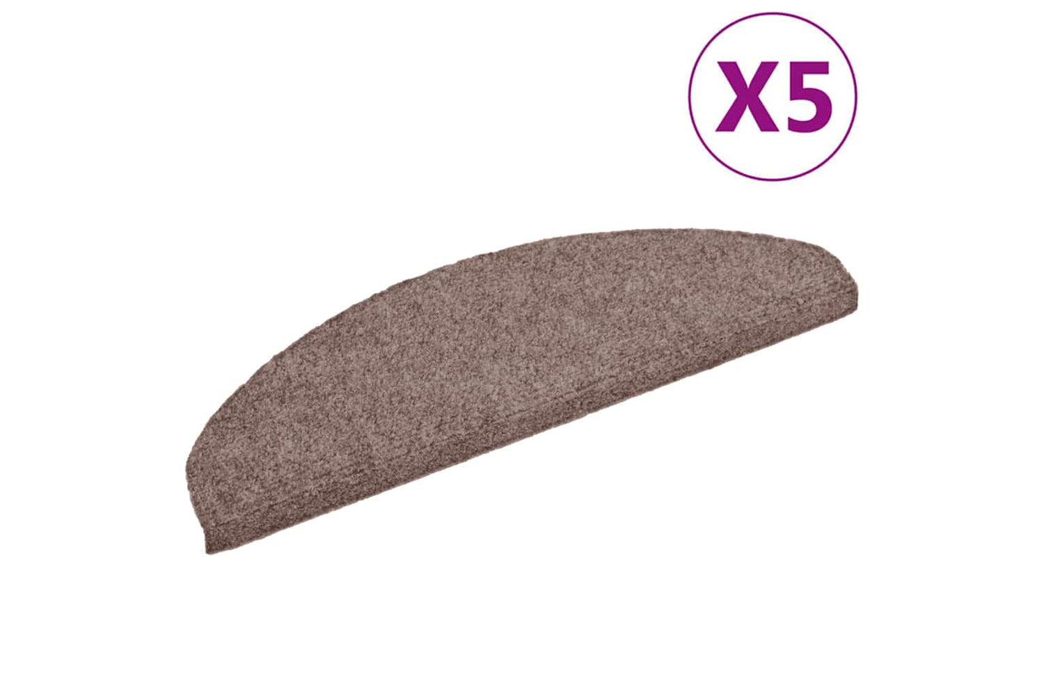 vidaXL 149698 Self-adhesive Stair Mats 5 Pcs Brown 65x21x4cm Needle Punch