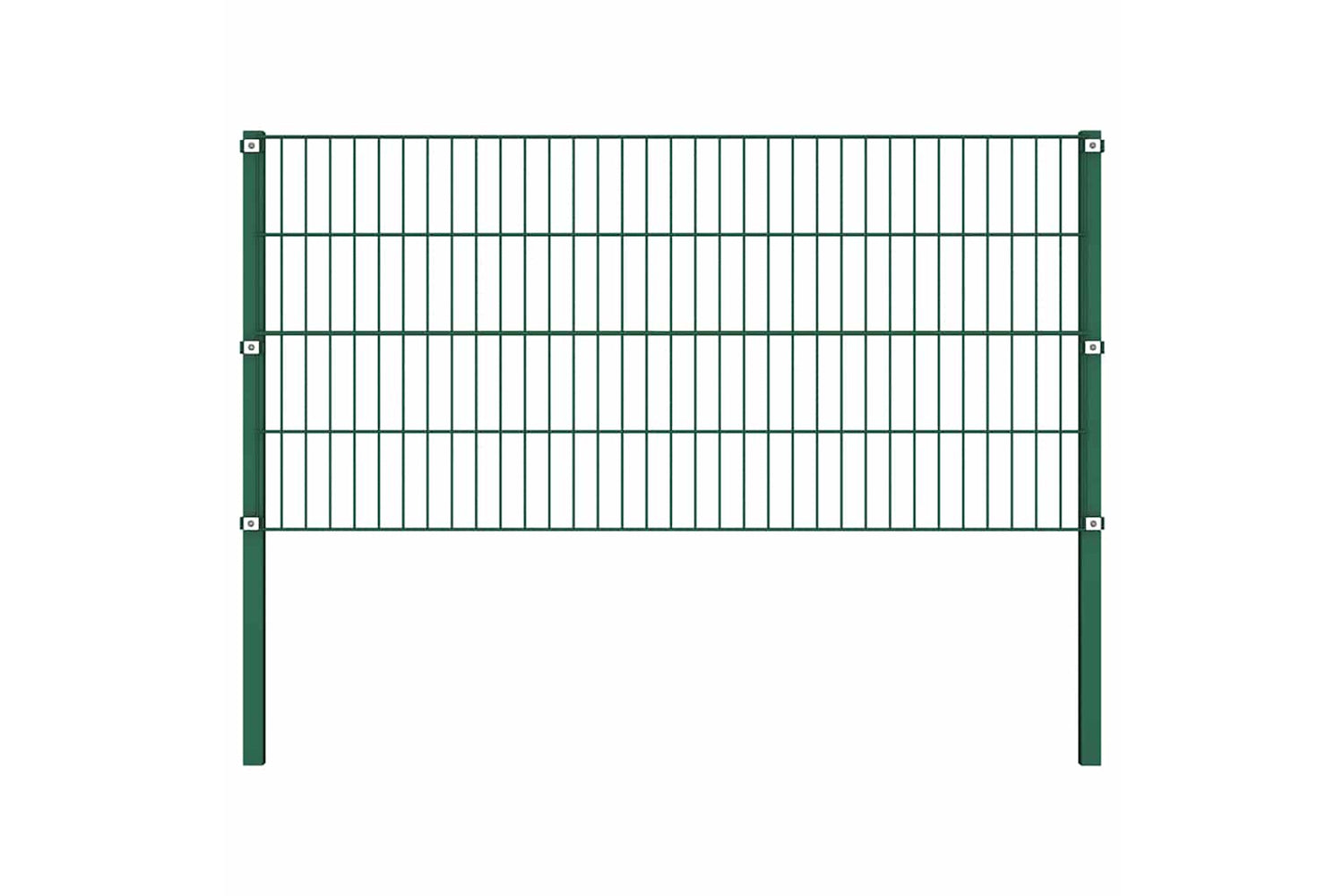 Vidaxl 144933 Fence Panel With Posts Iron 1.7x0.8 M Green
