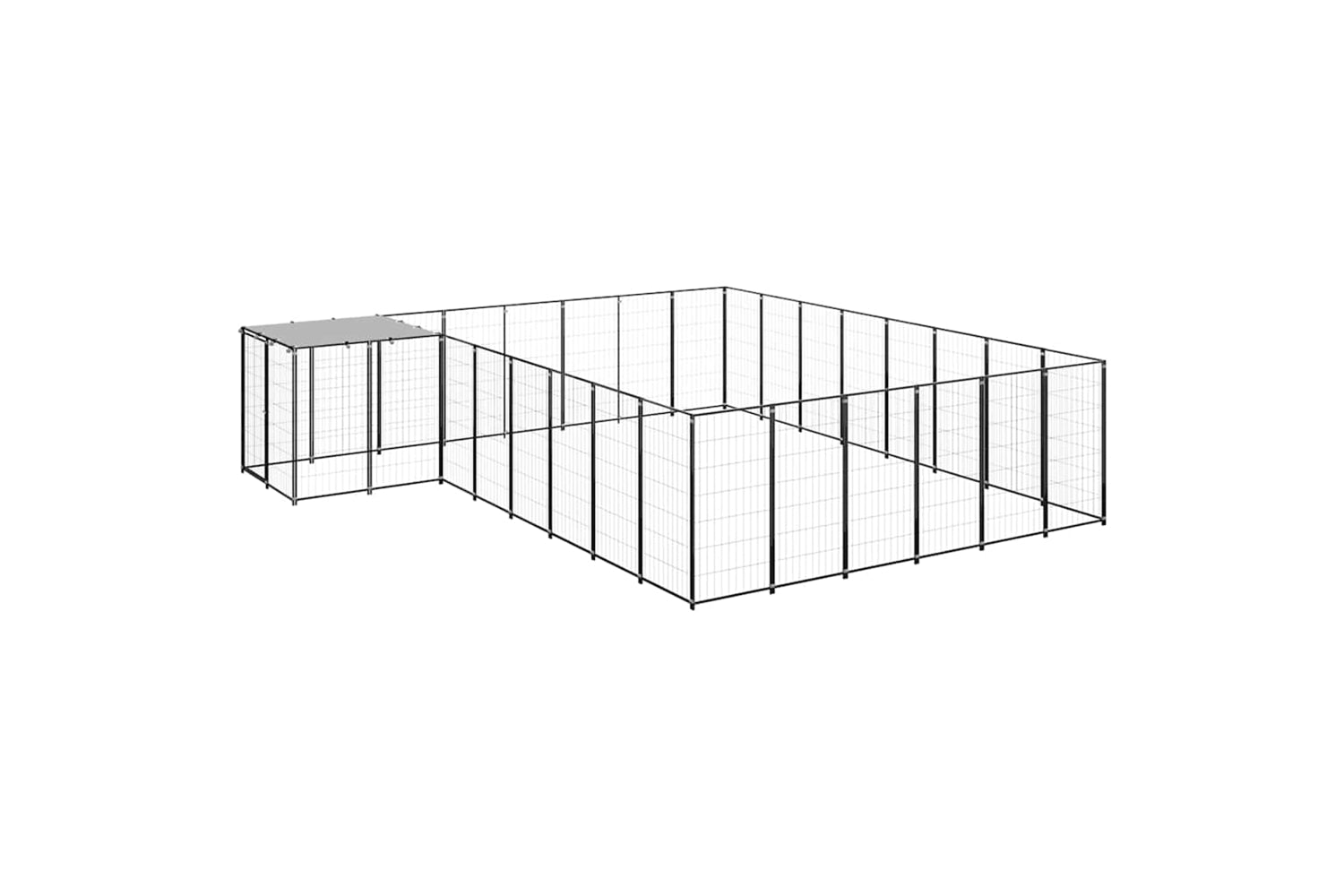 Vidaxl 3082227 Dog Kennel Black 15.73 M2 Steel