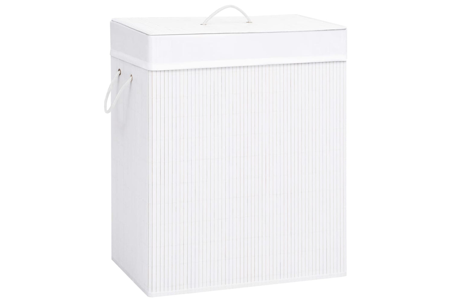 Vidaxl 320744 Bamboo Laundry Basket White 100 L