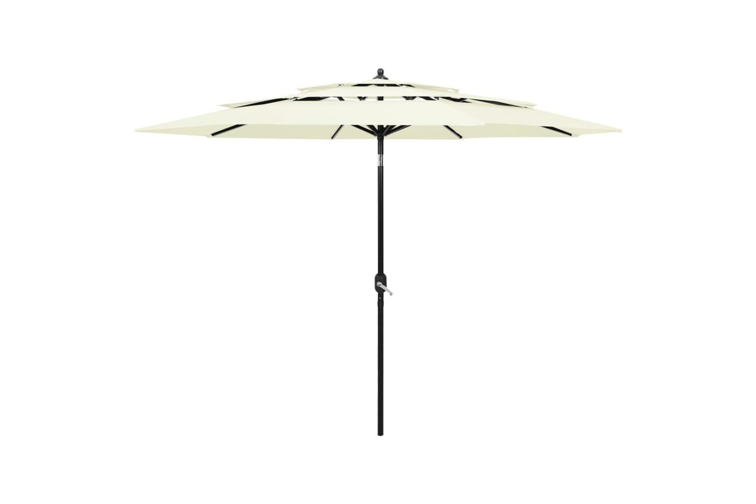 Vidaxl 313868 3-tier Parasol With Aluminium Pole Sand 3 M
