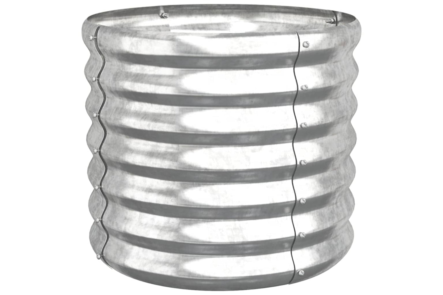vidaXL 318847 Garden Planter Powder-coated Steel 40x40x36cm Silver
