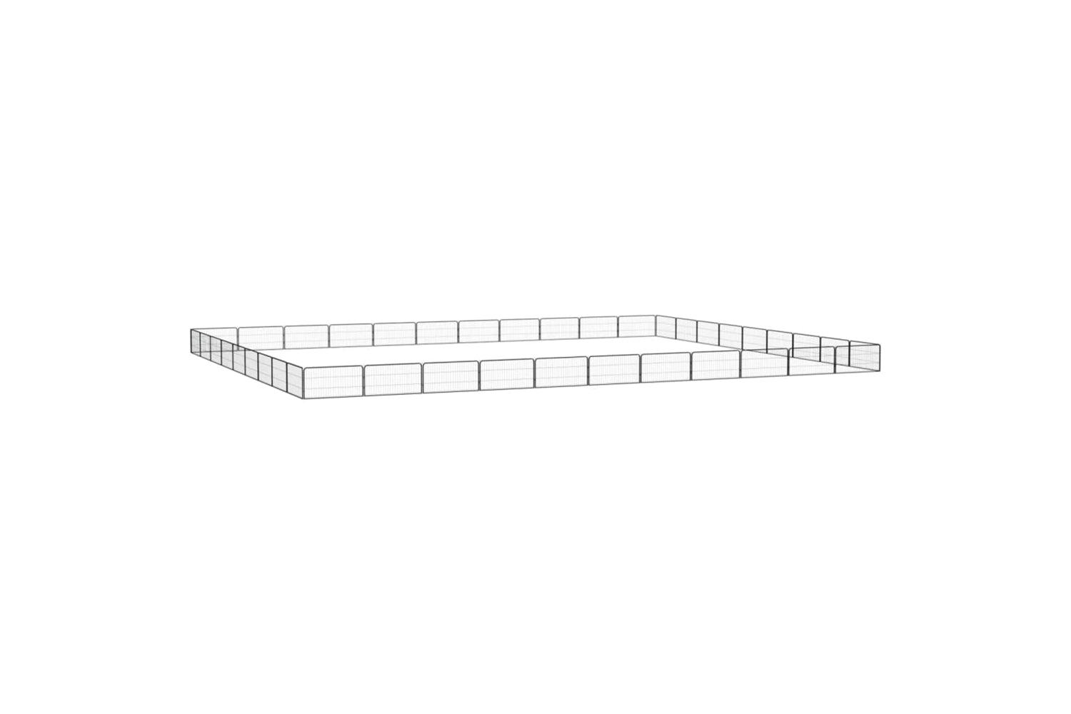 vidaXL 3115975 40-panel Dog Playpen Black 100x50cm Powder-coated Steel