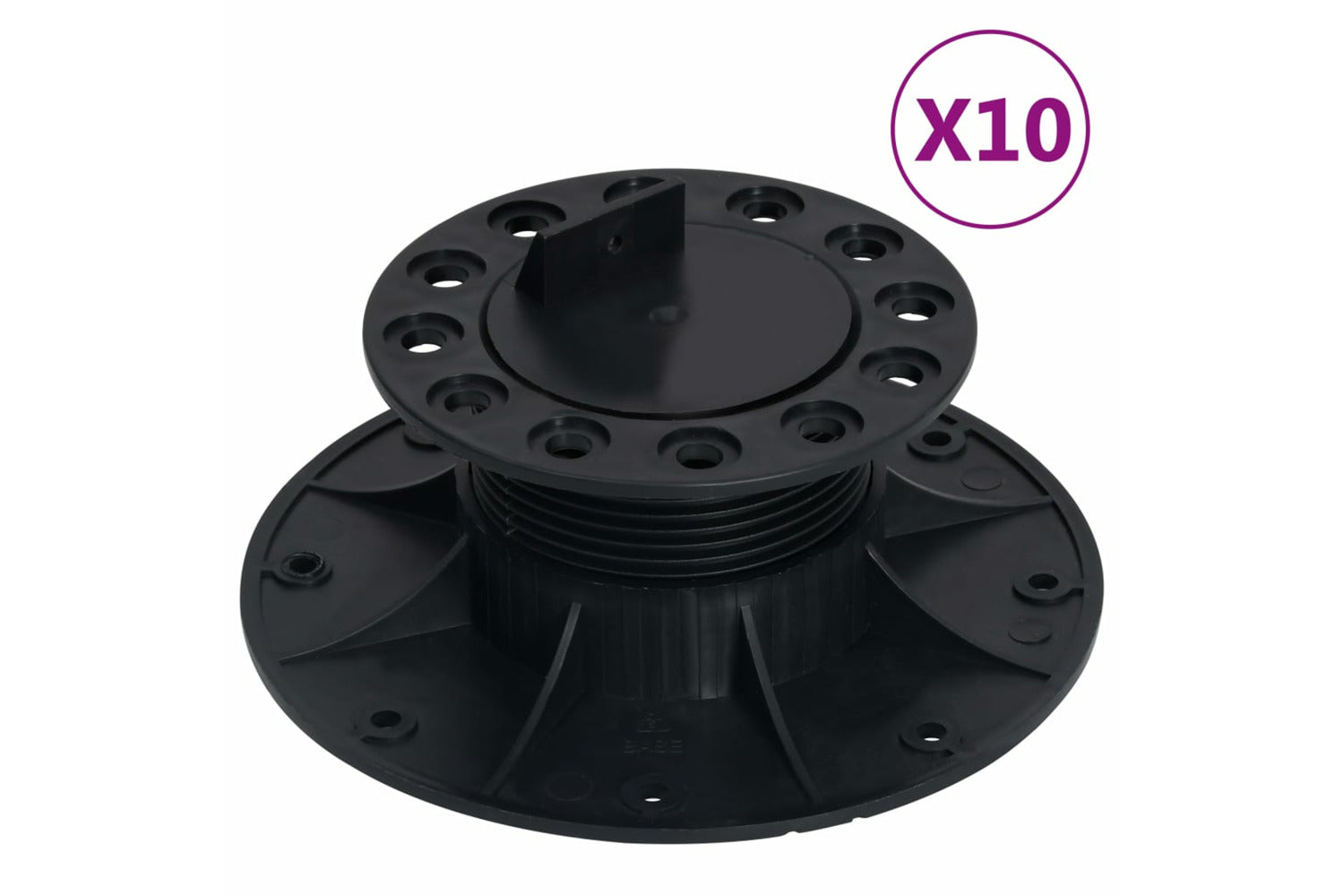 vidaXL 149009 Adjustable Feet For Decking 10 Pcs 60-88mm-2