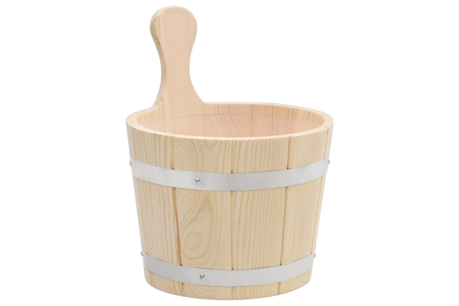 Vidaxl 51692 Sauna Bucket And Ladle Set Solid Wood Pine-2