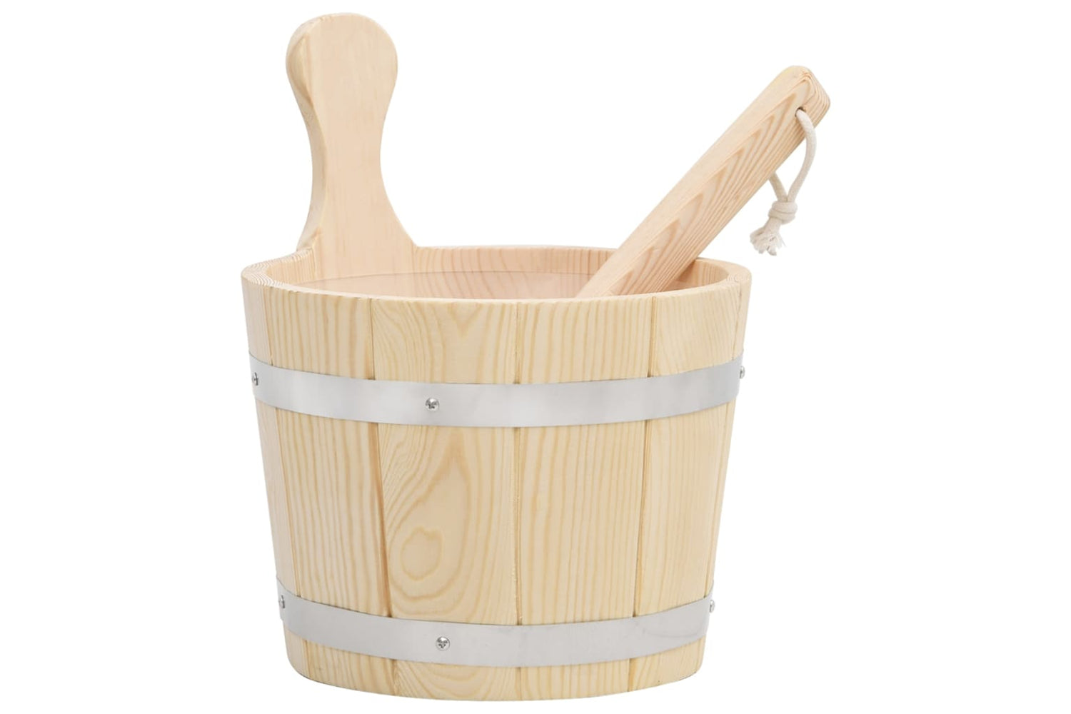 Vidaxl 51692 Sauna Bucket And Ladle Set Solid Wood Pine