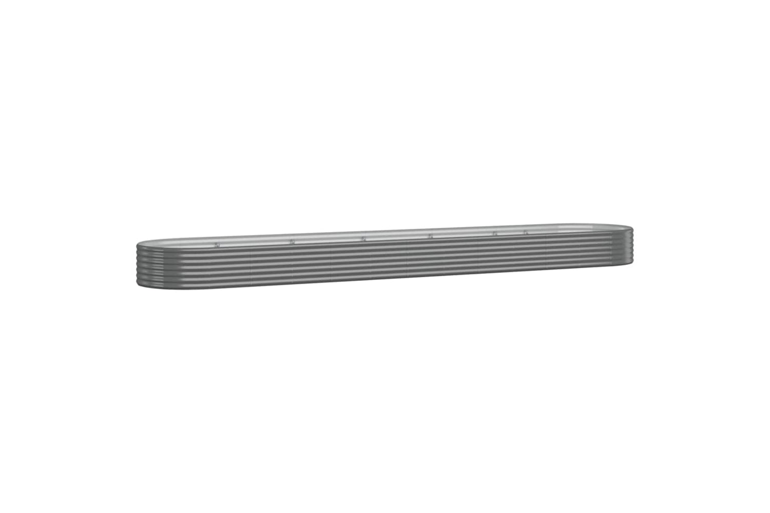vidaXL 319009 Garden Raised Bed Powder-coated Steel 507x100x36cm Grey