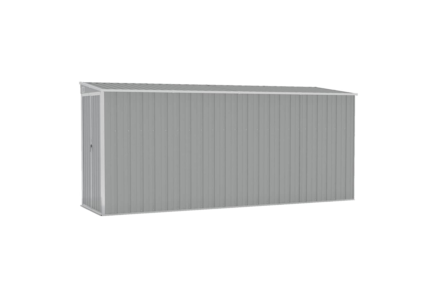 Vidaxl Wall-mounted Garden Shed Grey 118x382x178 Cm Galvanised Steel