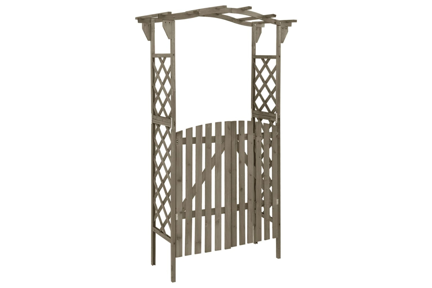 vidaXL 316393 Pergola With Gate 116x40x204cm Grey Solid Firwood