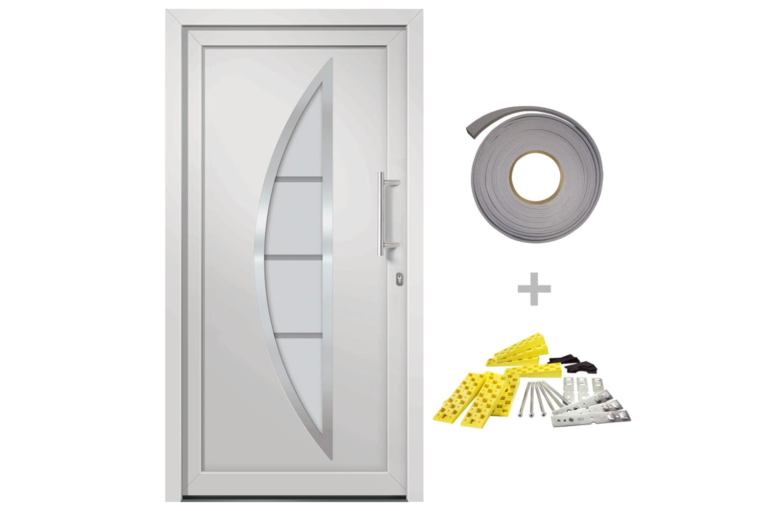 vidaXL 279208 Front Door White 98x208cm-2
