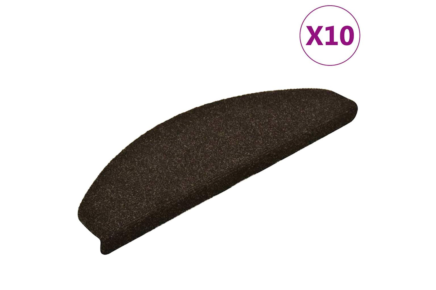 Vidaxl 149711 Self-adhesive Stair Mats 10pcs Dark Brown 65x21x4cm Needle Punch