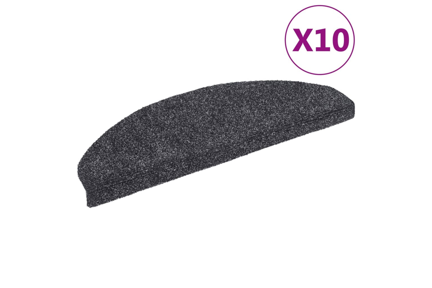 vidaXL 149701 Self-adhesive Stair Mats 10 Pcs Dark Grey 65x21x4cm Needle Punch