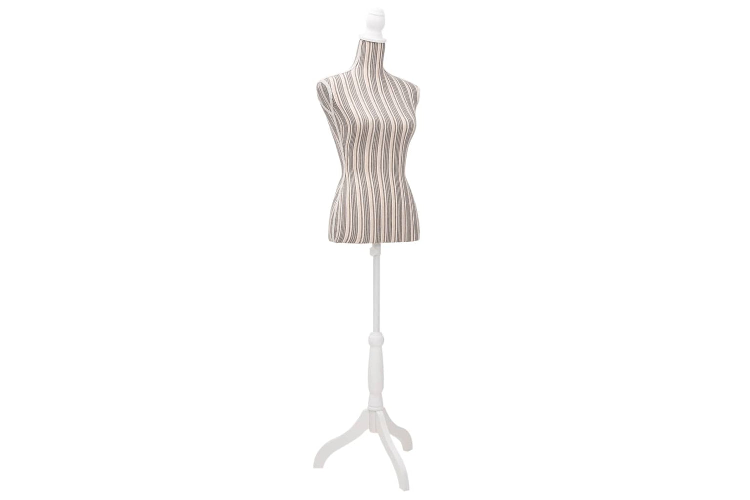Vidaxl 30031 Ladies Bust Display Mannequin Linen With Stripes