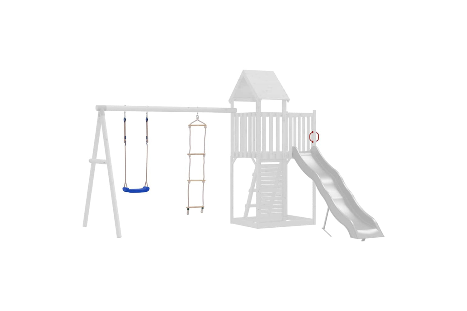 vidaXL 91697 Swing Seat With Rope Ladder Blue Polyethene