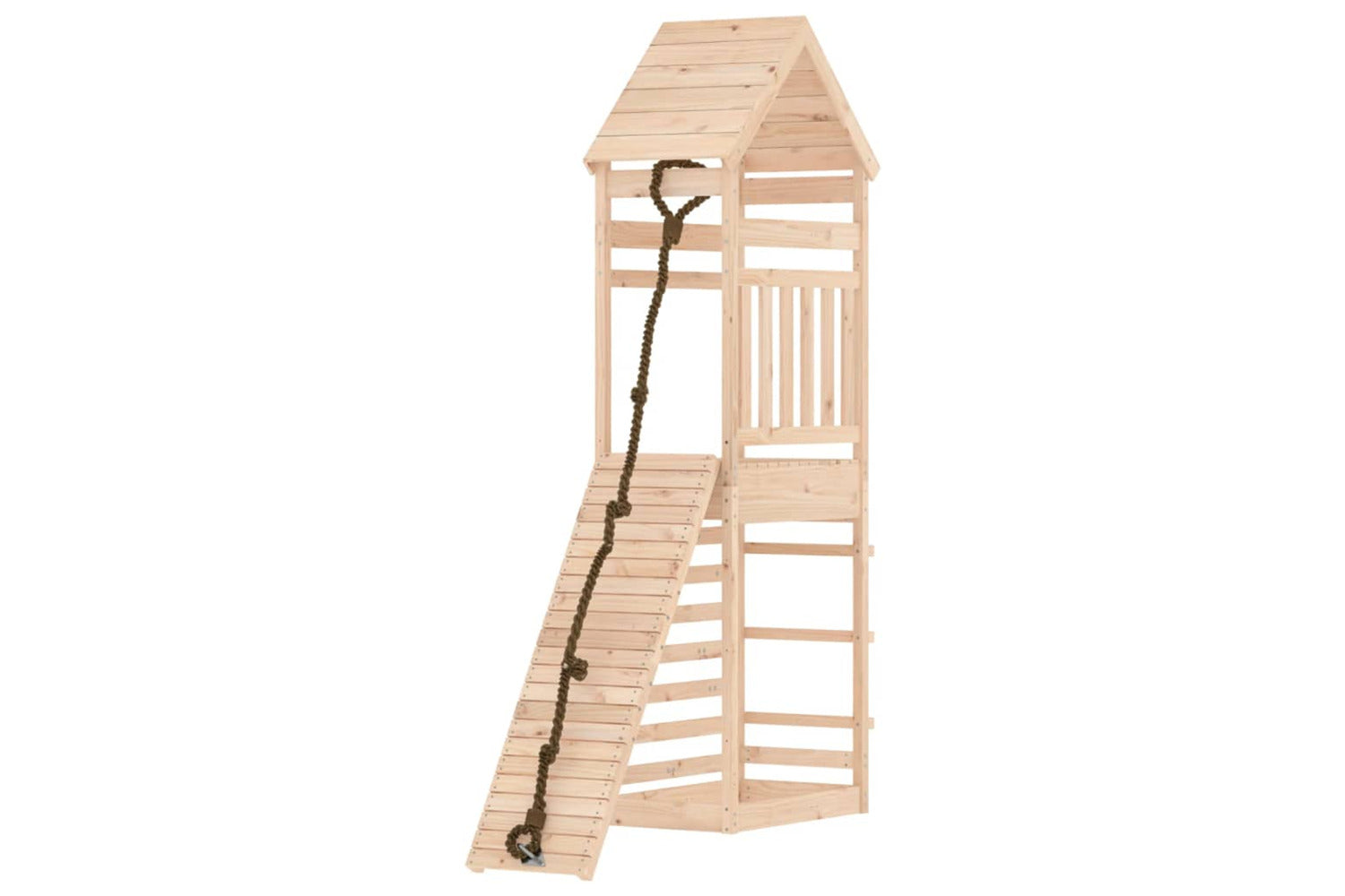 Vidaxl 3156919 Playhouse With Climbing Wall Solid Wood Pine-2