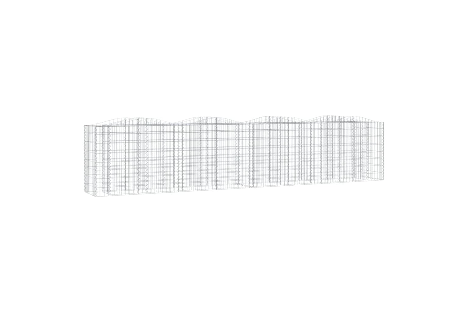 vidaXL 153547 Arched Gabion Raised Bed 400x50x100cm Galvanised Iron