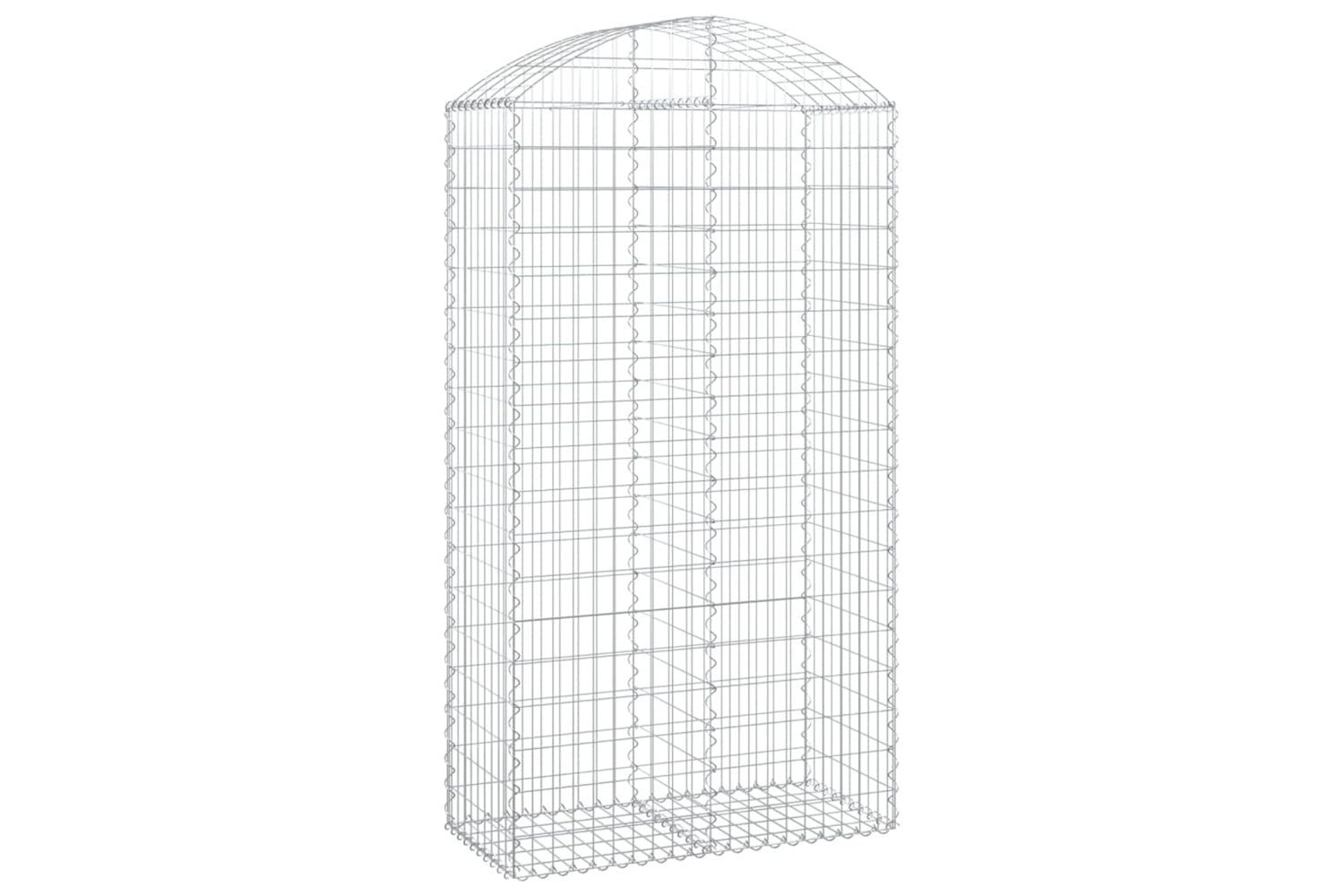 vidaXL 153439 Arched Gabion Basket 100x50x180/200cm Galvanised Iron