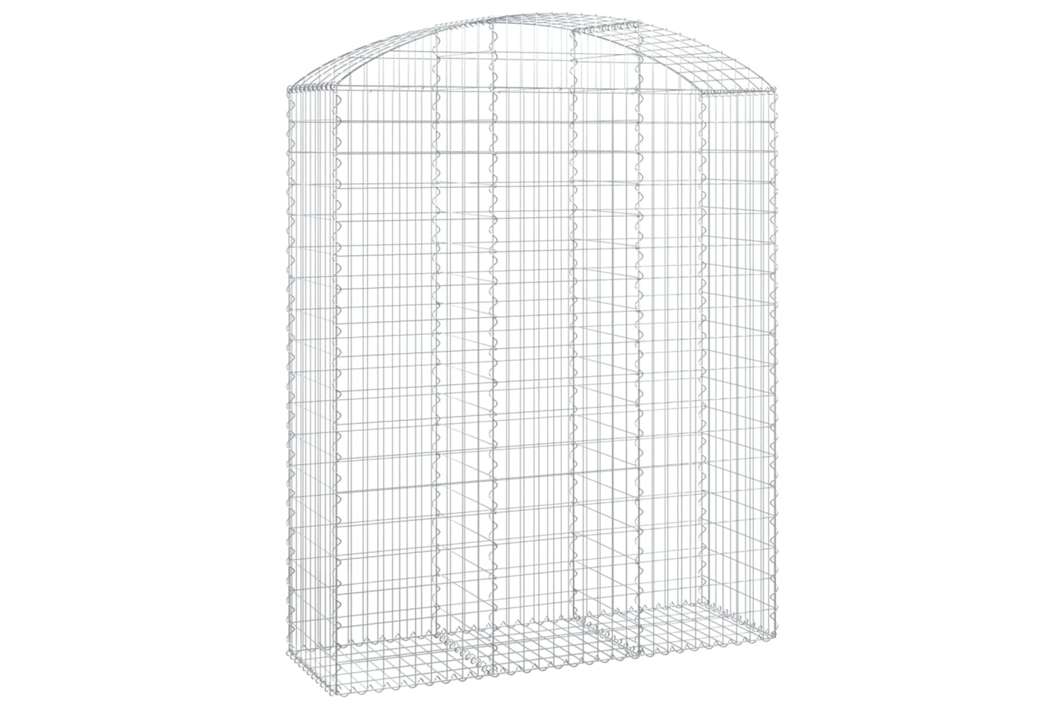 vidaXL 153459 Arched Gabion Basket 150x50x180/200cm Galvanised Iron