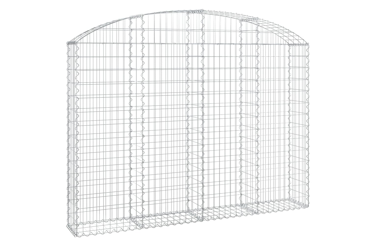 vidaXL 153467 Arched Gabion Basket 200x30x140/160cm Galvanised Iron
