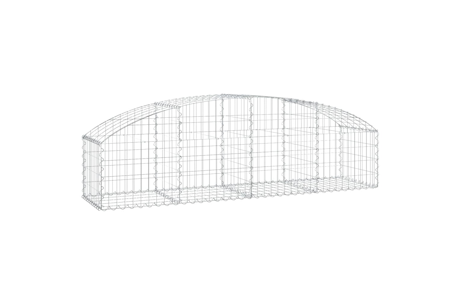 vidaXL 153472 Arched Gabion Basket 200x50x40/60cm Galvanised Iron