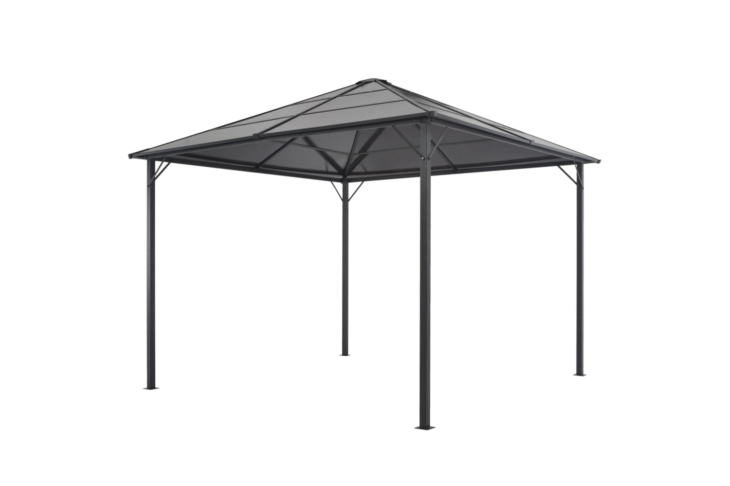 Vidaxl 44641 Gazebo With Roof Aluminium 3x3 M Black