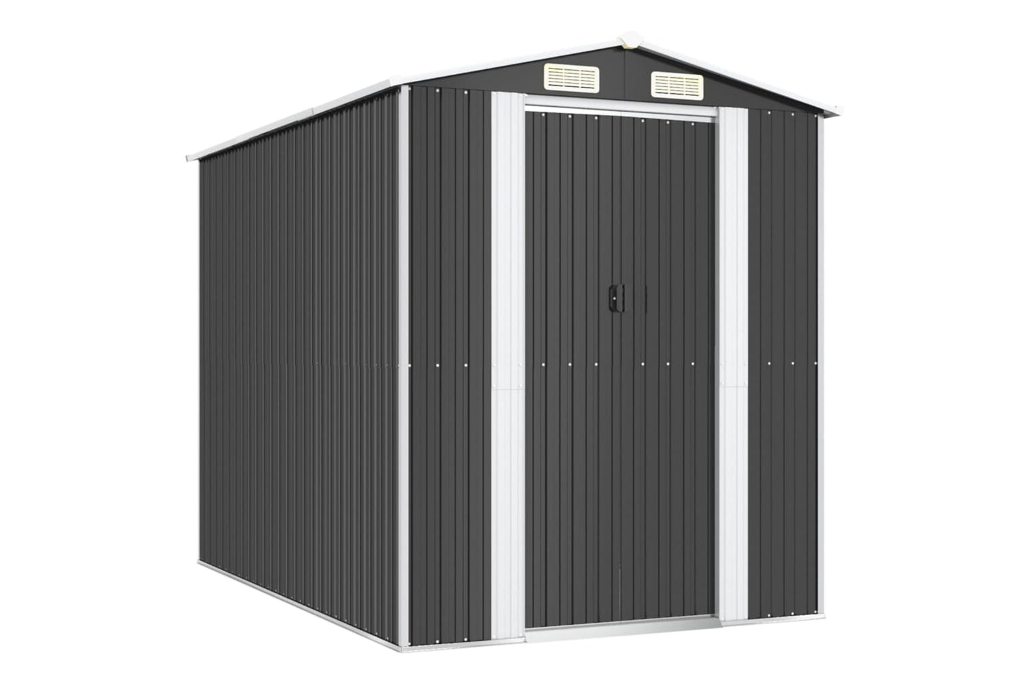 vidaXL 3147450 Garden Shed Anthracite 192x274x223cm Galvanised Steel