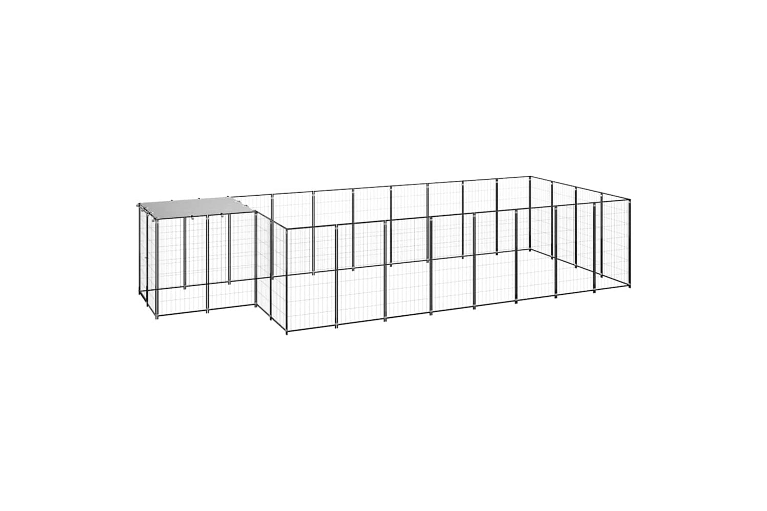 Vidaxl 3082207 Dog Kennel Black 10.89 M2 Steel