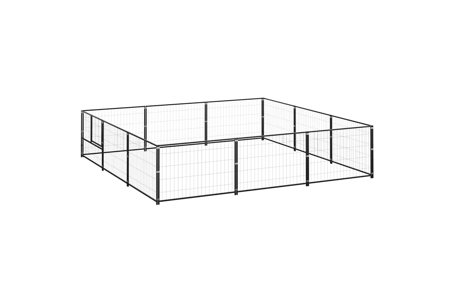 Vidaxl 3082127 Dog Kennel Black 9 M2 Steel