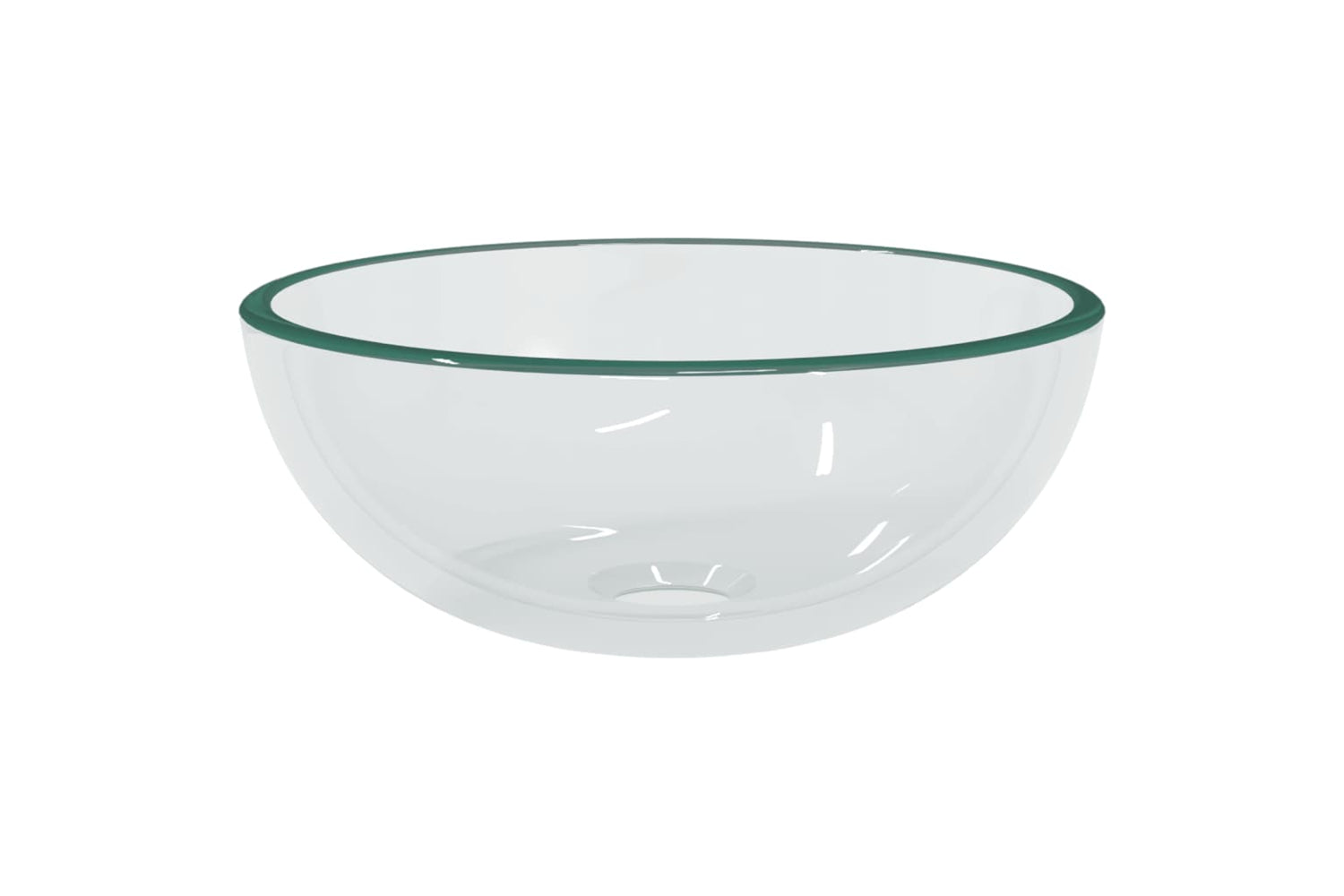 vidaXL 345235 Basin Tempered Glass 30x12cm Transparent