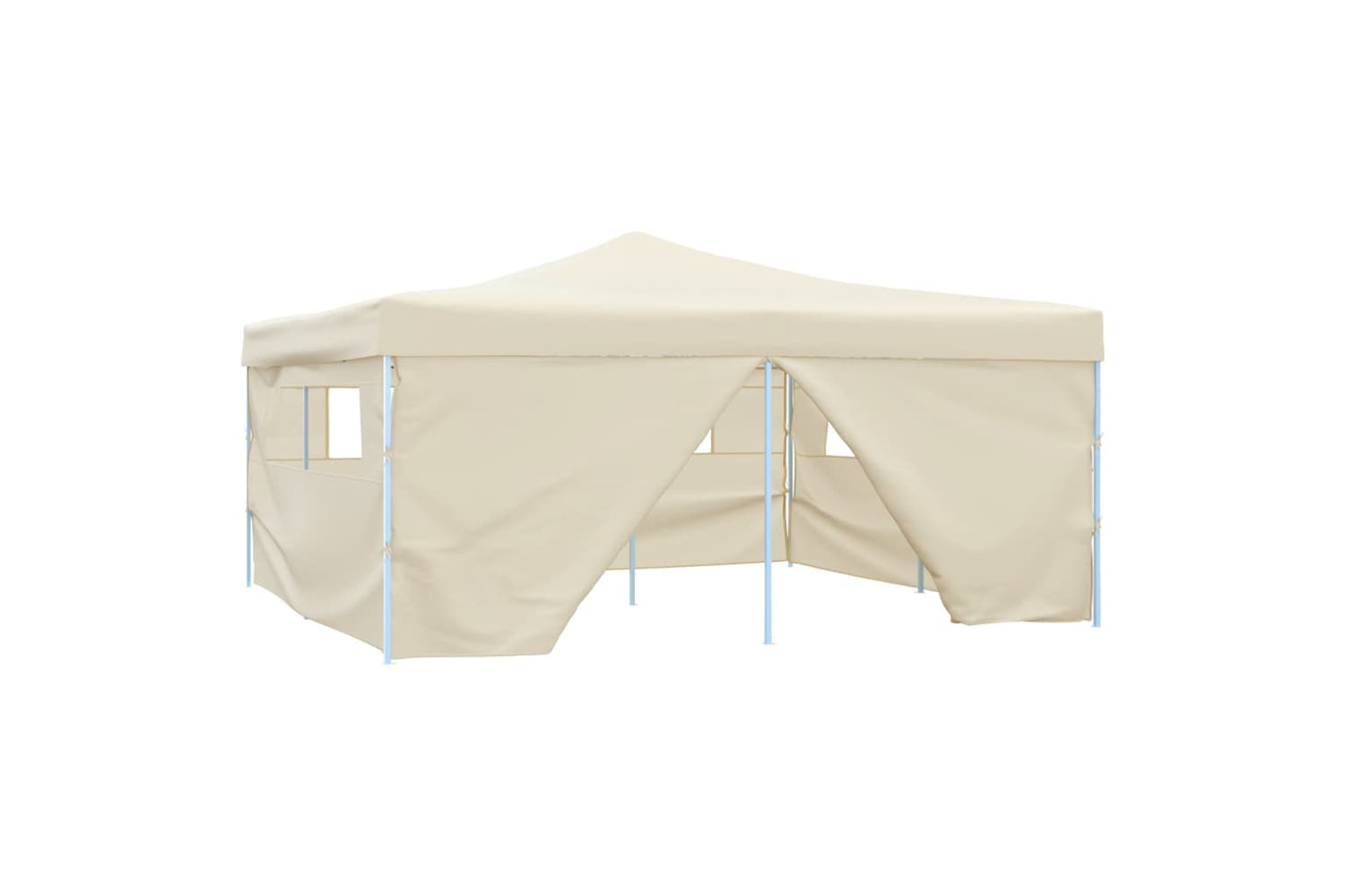 Vidaxl 48906 Folding Gazebo With 4 Sidewalls 5x5 M Cream