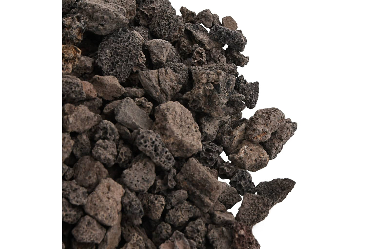 vidaXL 155318 Volcanic Rocks 25 Kg Black 1-2cm-4