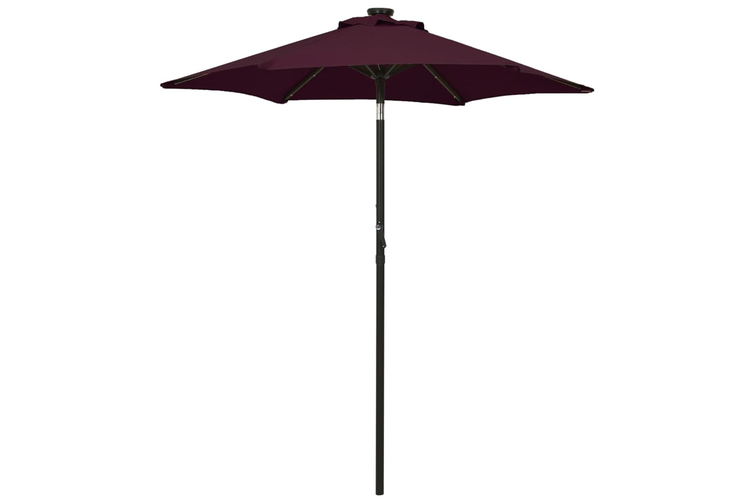 Vidaxl 313561 Parasol With Led Lights Bordeaux Red 200x211 Cm Aluminium