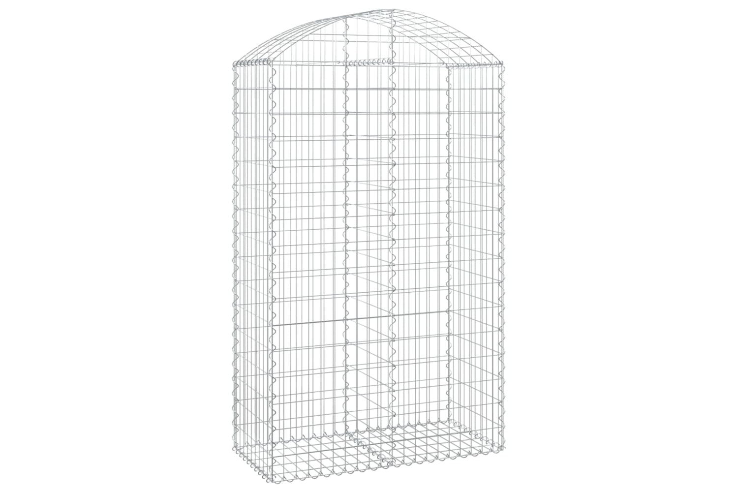 vidaXL 153438 Arched Gabion Basket 100x50x160/180cm Galvanised Iron