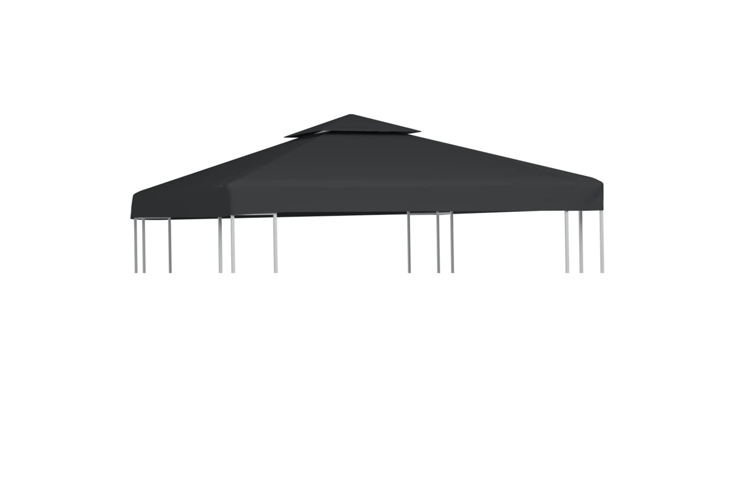 Vidaxl Gazebo Cover Canopy Replacement 310 G / Mâ² Dark Grey 3 X 3 M