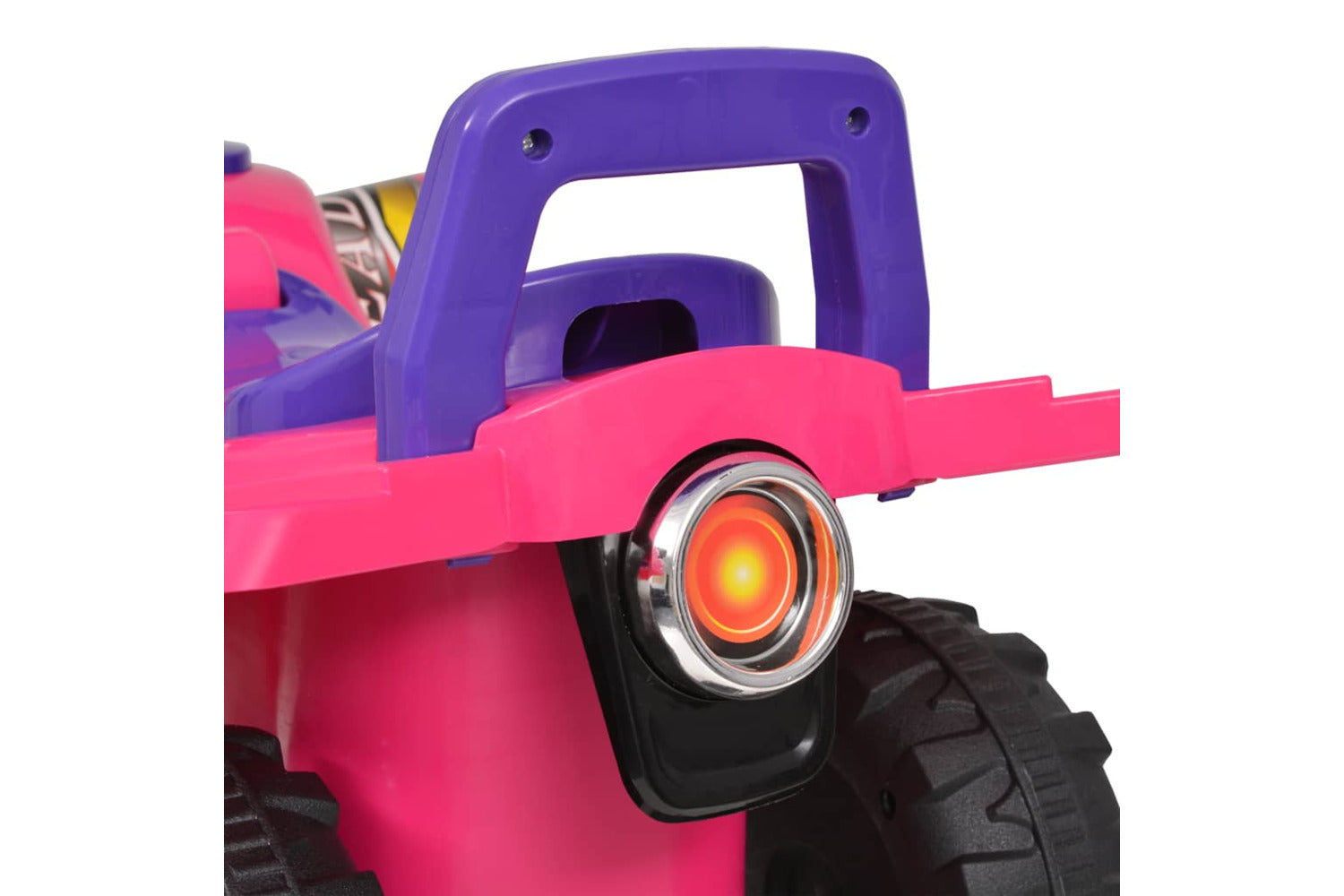Vidaxl Children's Ride-on Atv With Sound And Light Pink And Purple-6