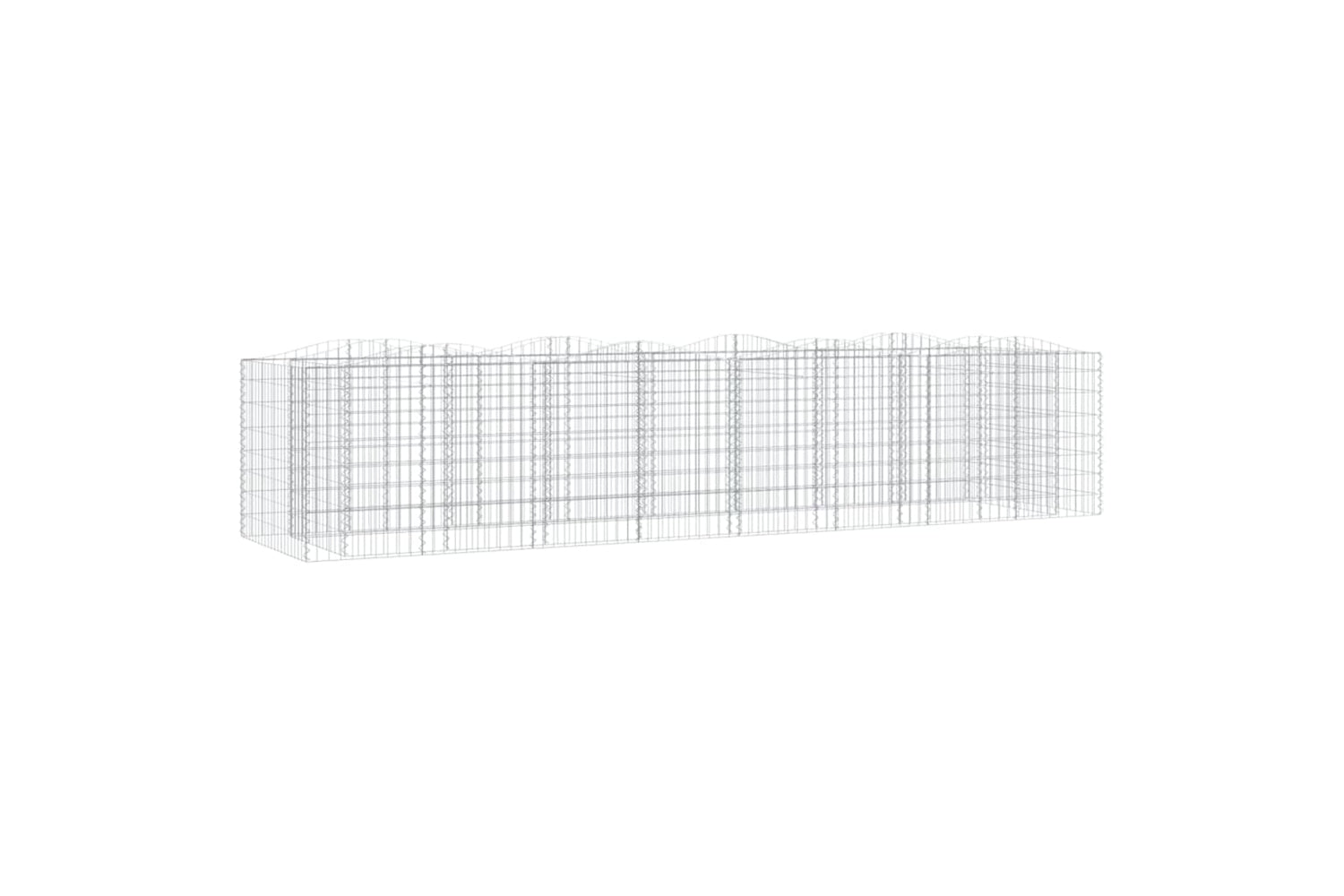 vidaXL 153555 Arched Gabion Raised Bed 400x100x100cm Galvanised Iron