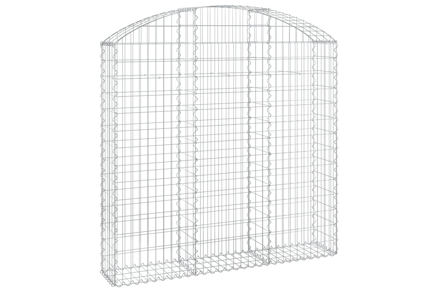vidaXL 153447 Arched Gabion Basket 150x30x140/160cm Galvanised Iron