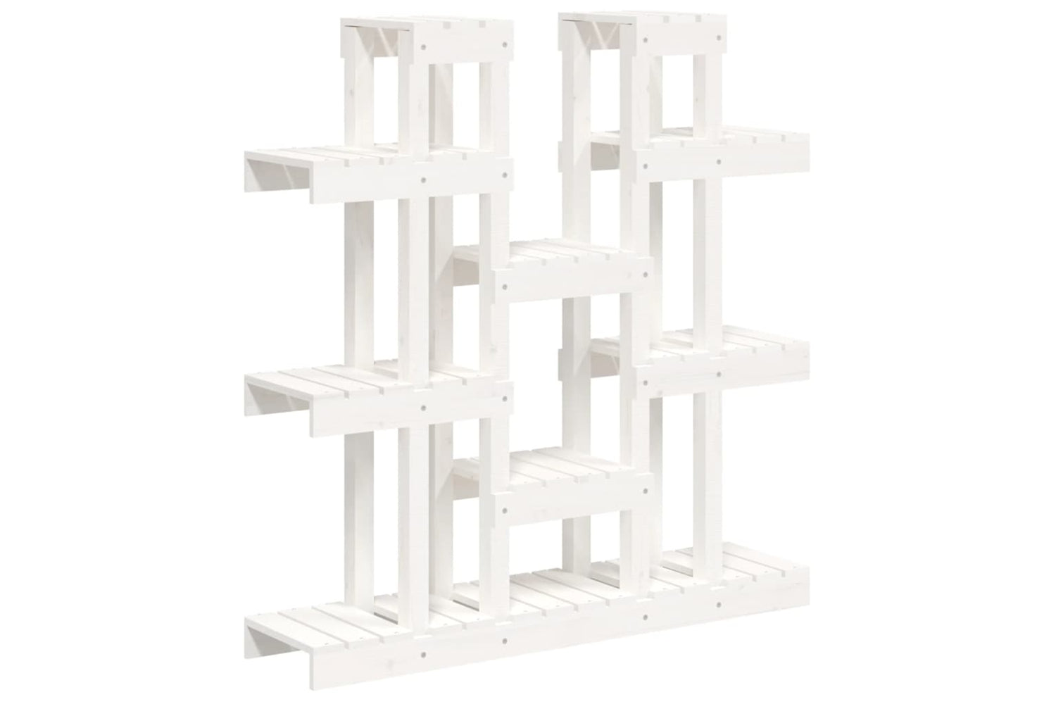 vidaXL 822093 Plant Stand White 104.5x25x109.5cm Solid Wood Pine