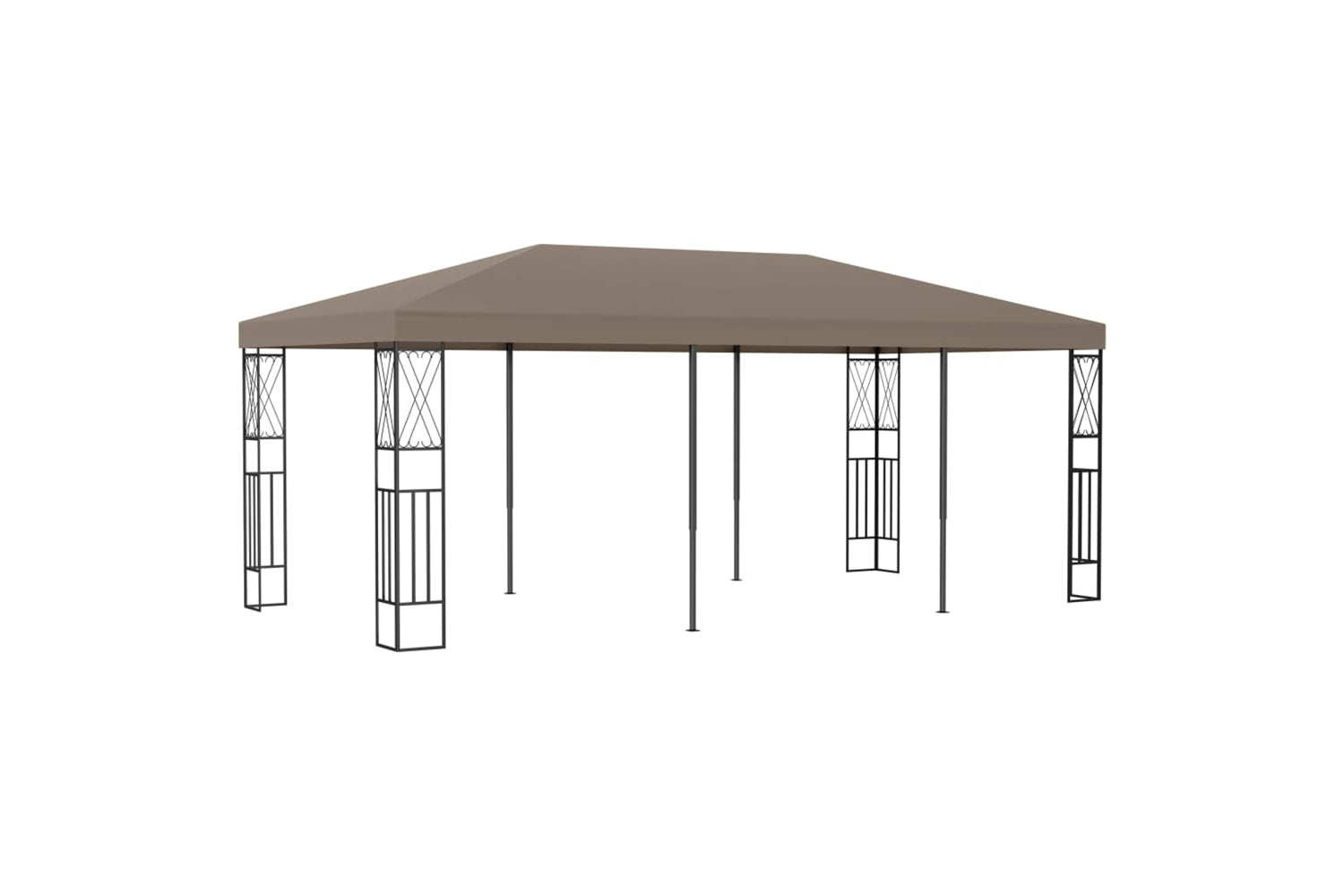 Vidaxl 312271 Gazebo 6x3 M Taupe Fabric