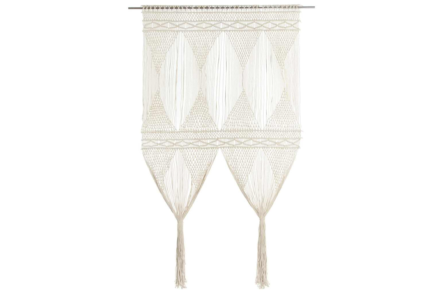 vidaXL 323978 Macrame Curtain 140x240cm Cotton