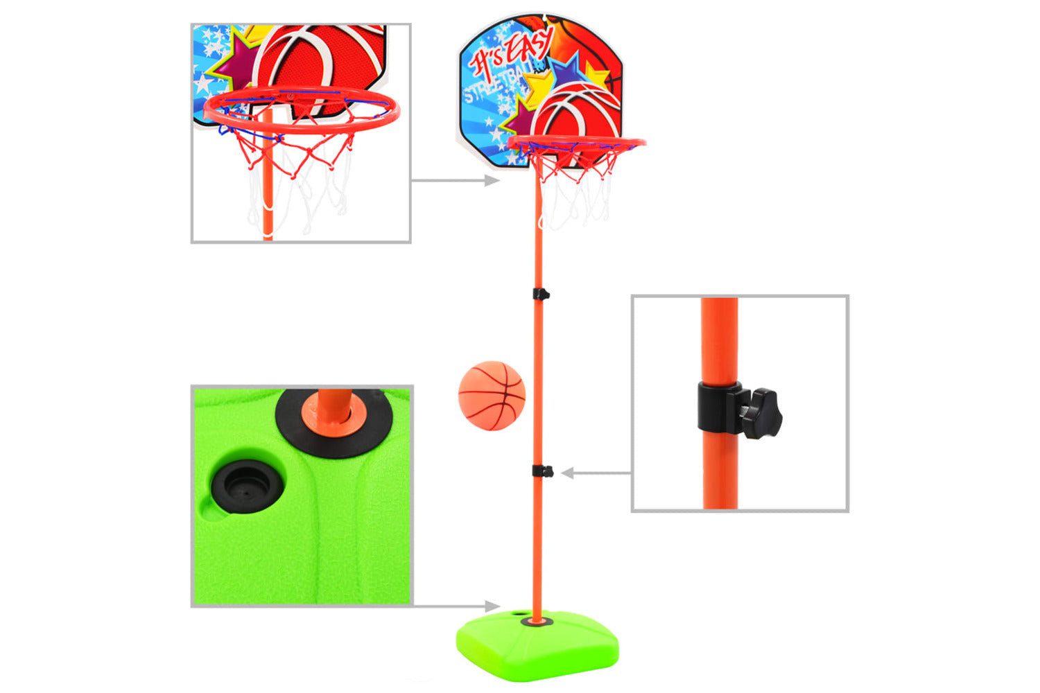 Vidaxl Kids' Basketball Hoop And Ball Set-2