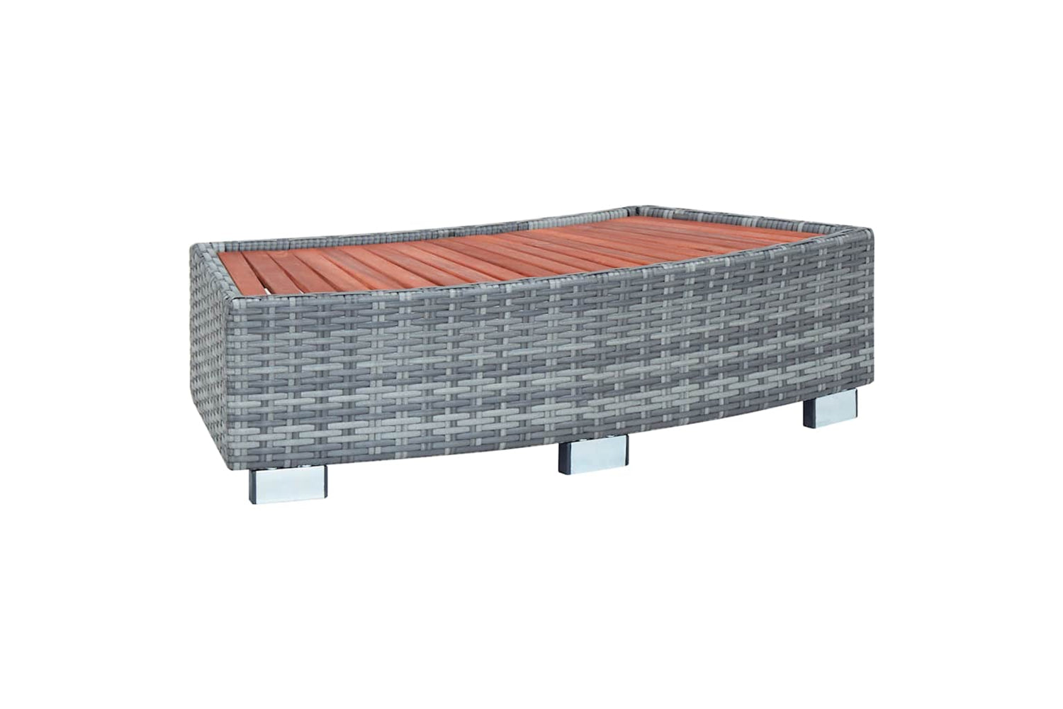 vidaXL 46461 Spa Step Grey Poly Rattan 92x45x25cm