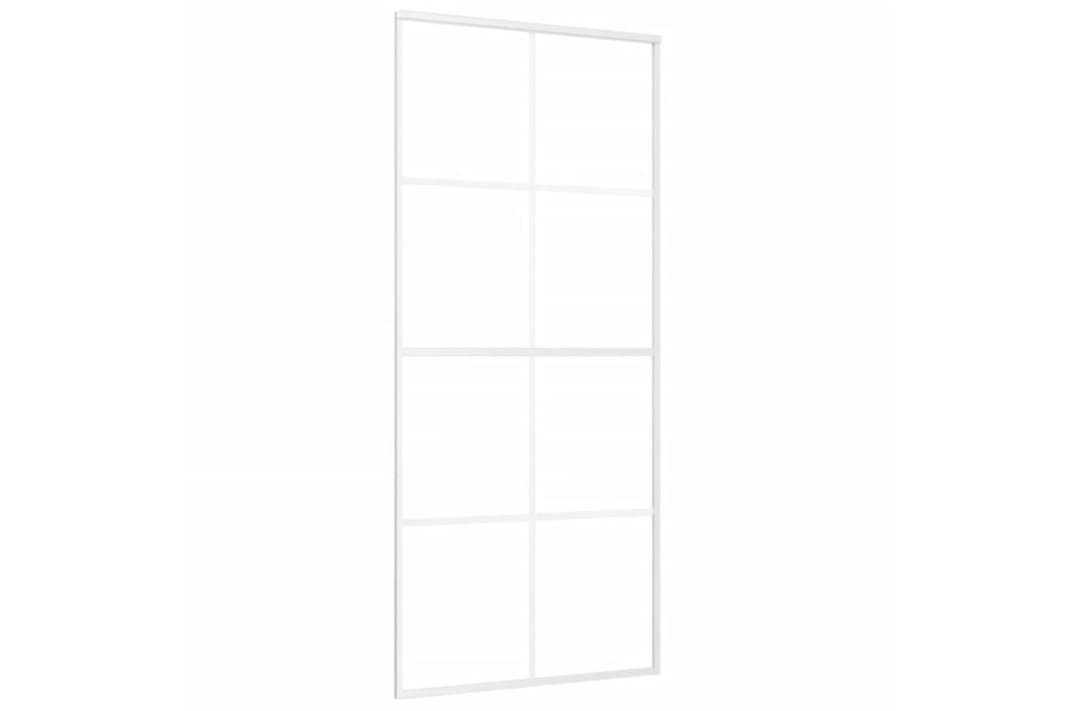 vidaXL 151672 Sliding Door Esg Glass And Aluminium 90x205cm White-2