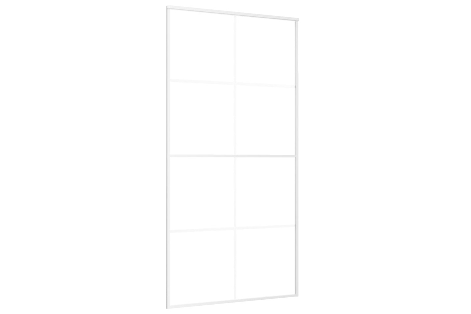 Vidaxl 151677 Sliding Door Frosted Esg Glass And Aluminium 102.5x205 Cm White-2