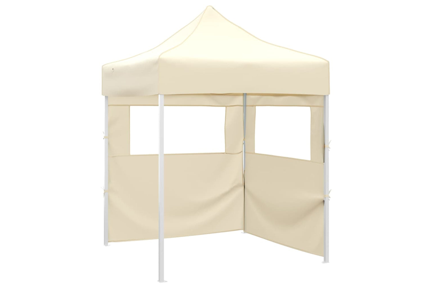 Vidaxl Professional Folding Party Tent With 2 Sidewalls 2x2 M Steel Cream