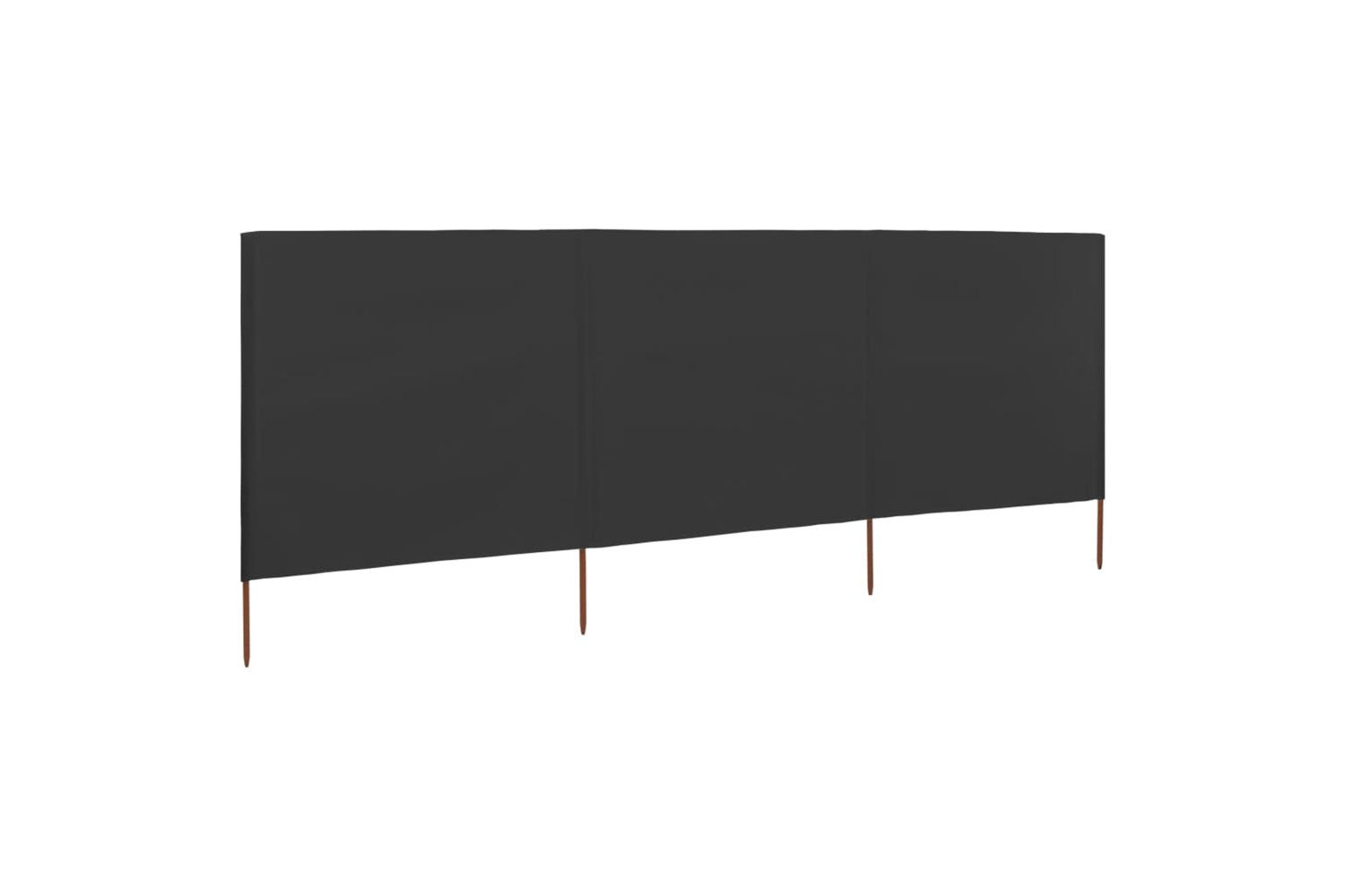 vidaXL 44541 3-panel Wind Screen Fabric 400x120cm Anthracite