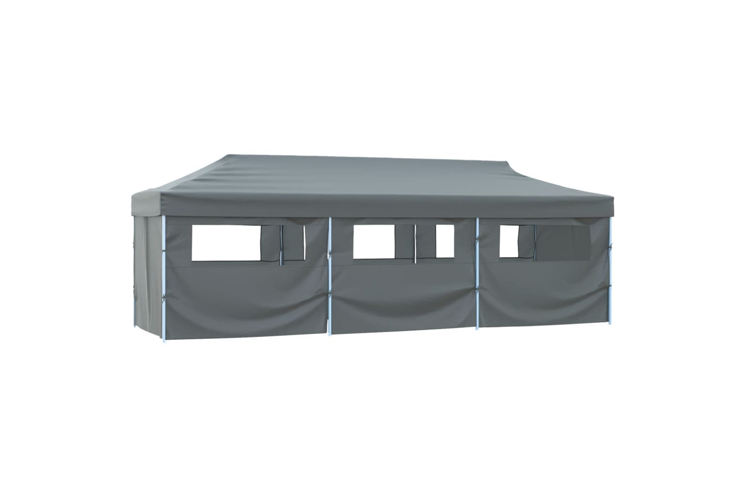 Vidaxl Folding Pop-up Party Tent With 8 Sidewalls 3x9 M Anthracite
